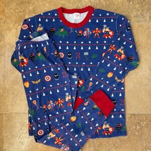 Hanna Andersson Marvel Superhero Pajama Set Adult Medium Cotton Holiday Xmas